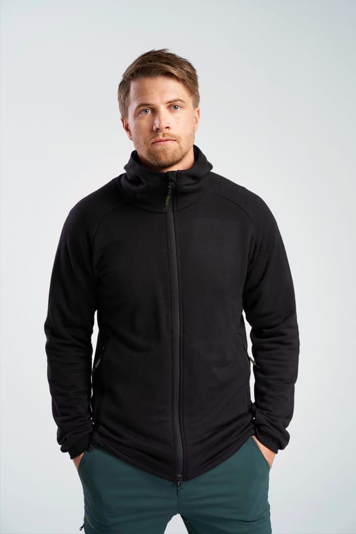 Devold Men's Nibba Merino Jacket Hood Caviar Devold