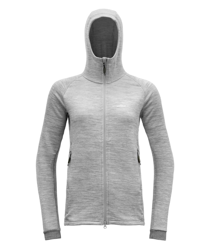 Devold Women's Nibba Merino Jacket Hood GREY MELANGE Devold