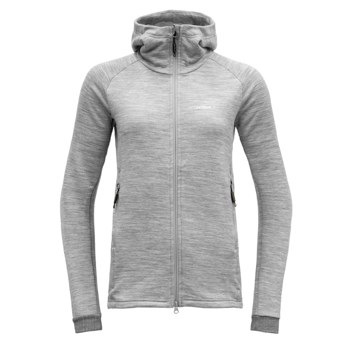 Devold Nibba Merino Jkt Hood Wmn Grey Melange Devold