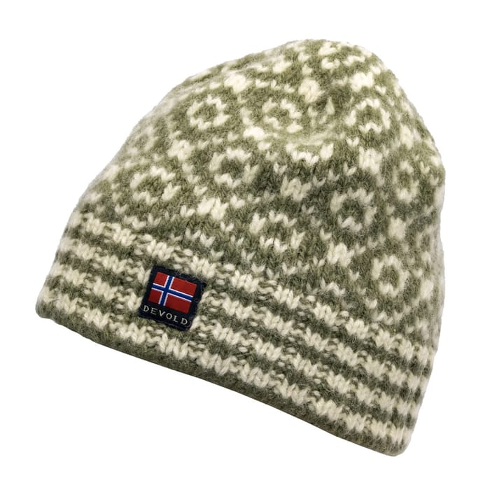 Devold Svalbard Wool Beanie Olive/Offwhite Devold