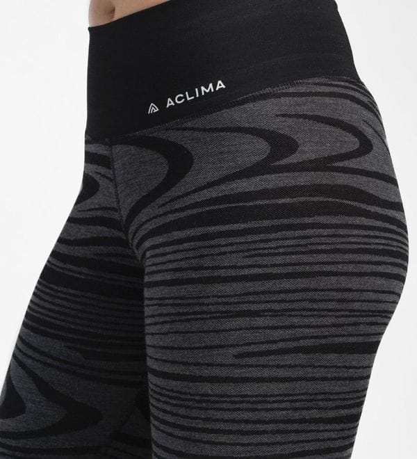 Aclima Women's Warmwool Longs High Waist Black Motion Aclima Aclima Women's Warmwool Longs High Waist Black Motion Aclima