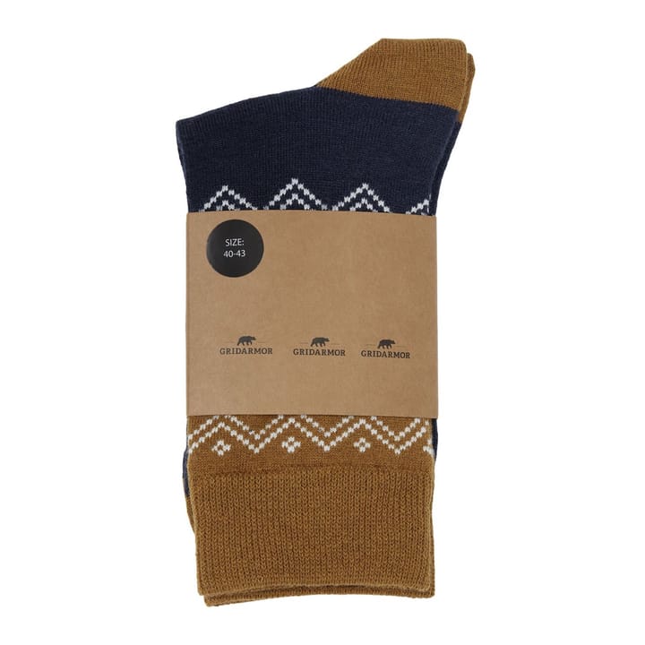 Gridarmor Heritage Merino Socks Navy Blue/Beige/White Gridarmor