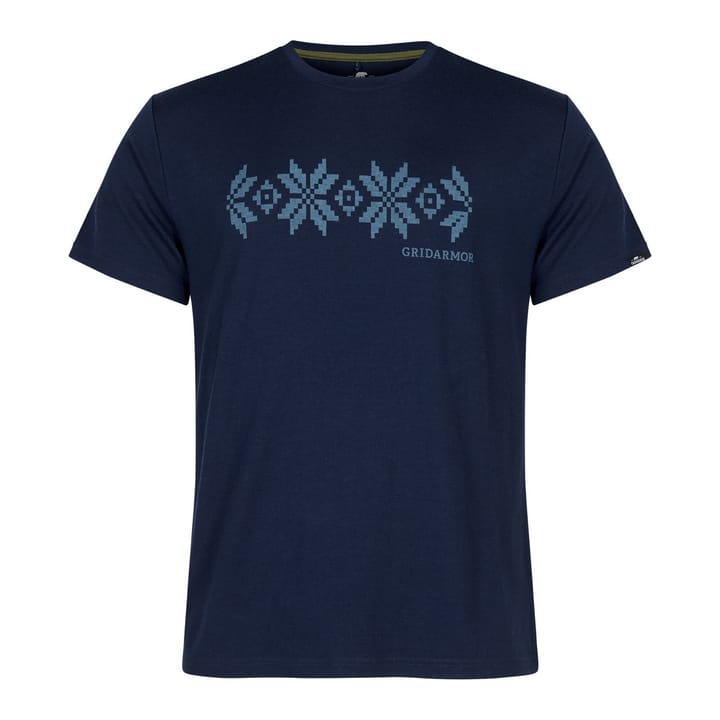 Men's Larsnes Merino T-Shirt Navyblazer Gridarmor