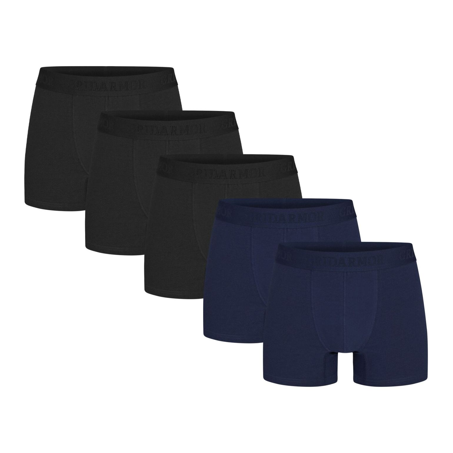 Gridarmor Men's Steine 5p Cotton Boxers 2.0 Black/Blue