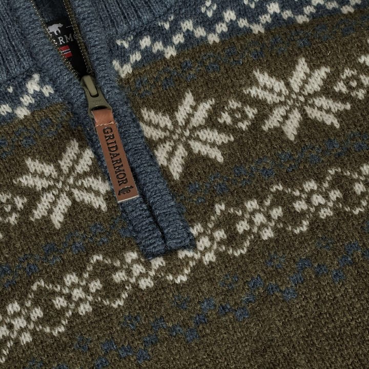 Gridarmor Men's Snøkrystall Ullgenser Winter Moss Gridarmor