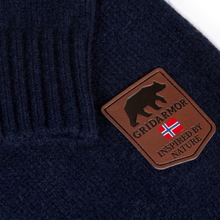 Gridarmor Women's Snøkrystall Half Zip Ullgenser Navy/White/Beige Gridarmor Gridarmor Women's Snøkrystall Half Zip Ullgenser Navy/White/Beige Gridarmor