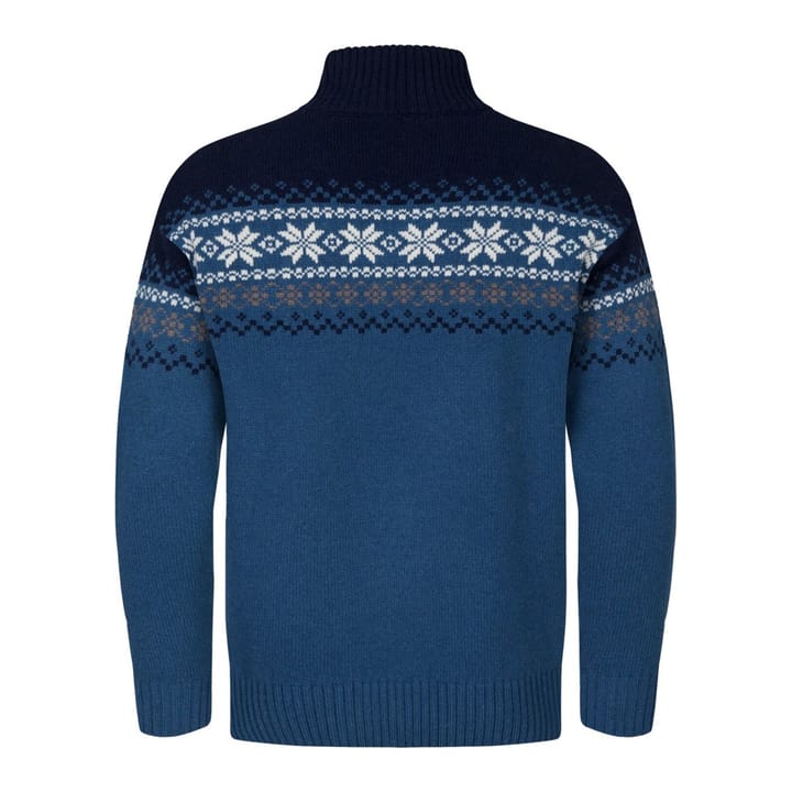 Gridarmor Snøkrystall Half Zip Ullgenser Men Blue/White/Navy Gridarmor