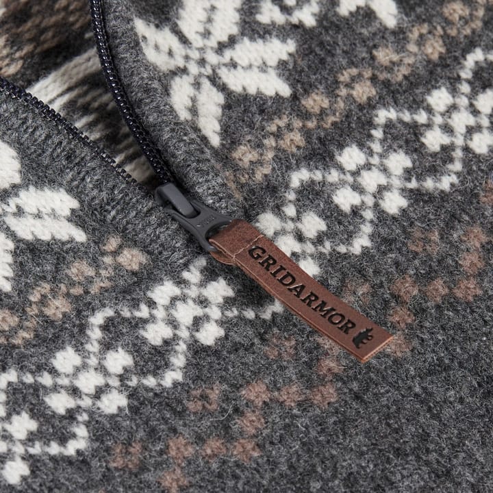 Gridarmor Snøkrystall Half Zip Ullgenser Men Grey/Beige/White Gridarmor