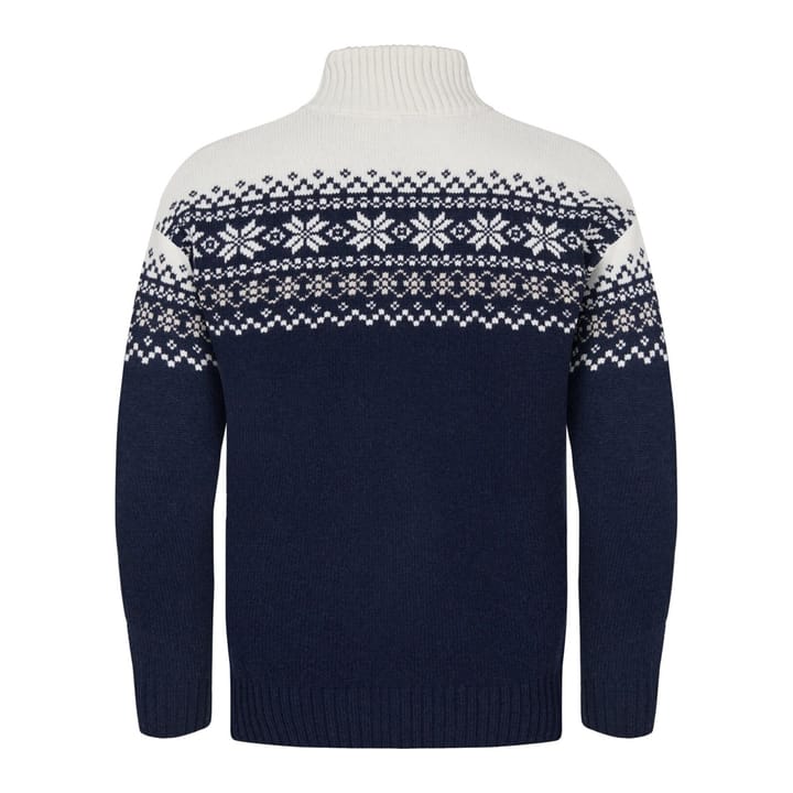 Gridarmor Snøkrystall Half Zip Ullgenser Men Navy Blue/White/Brown Gridarmor Gridarmor Snøkrystall Half Zip Ullgenser Men Navy Blue/White/Brown Gridarmor