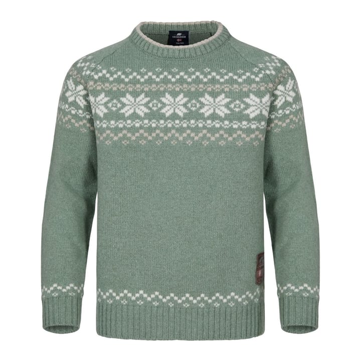 Gridarmor Kids' Snøkrystall Round Neck Ullgenser Green/White/Beige Gridarmor Gridarmor Kids' Snøkrystall Round Neck Ullgenser Green/White/Beige Gridarmor