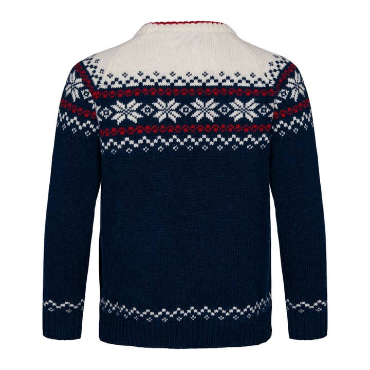 Gridarmor  Kids' Snøkrystall Ullgenser Navy/White/Red Gridarmor