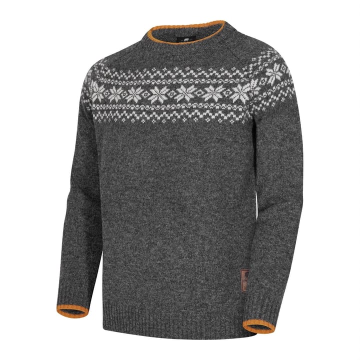 Gridarmor Men's Snøkrystall Ullgenser Mid Grey Melange Gridarmor Gridarmor Men's Snøkrystall Ullgenser Mid Grey Melange Gridarmor