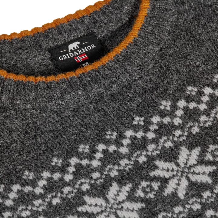 Gridarmor Men's Snøkrystall Ullgenser Mid Grey Melange Gridarmor Gridarmor Men's Snøkrystall Ullgenser Mid Grey Melange Gridarmor