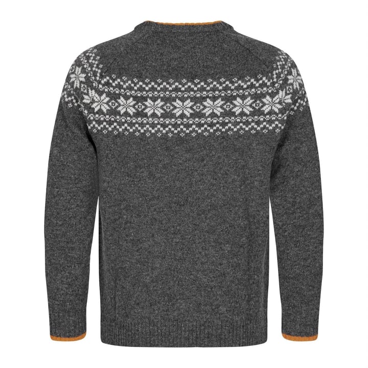 Gridarmor Men's Snøkrystall Ullgenser Mid Grey Melange Gridarmor