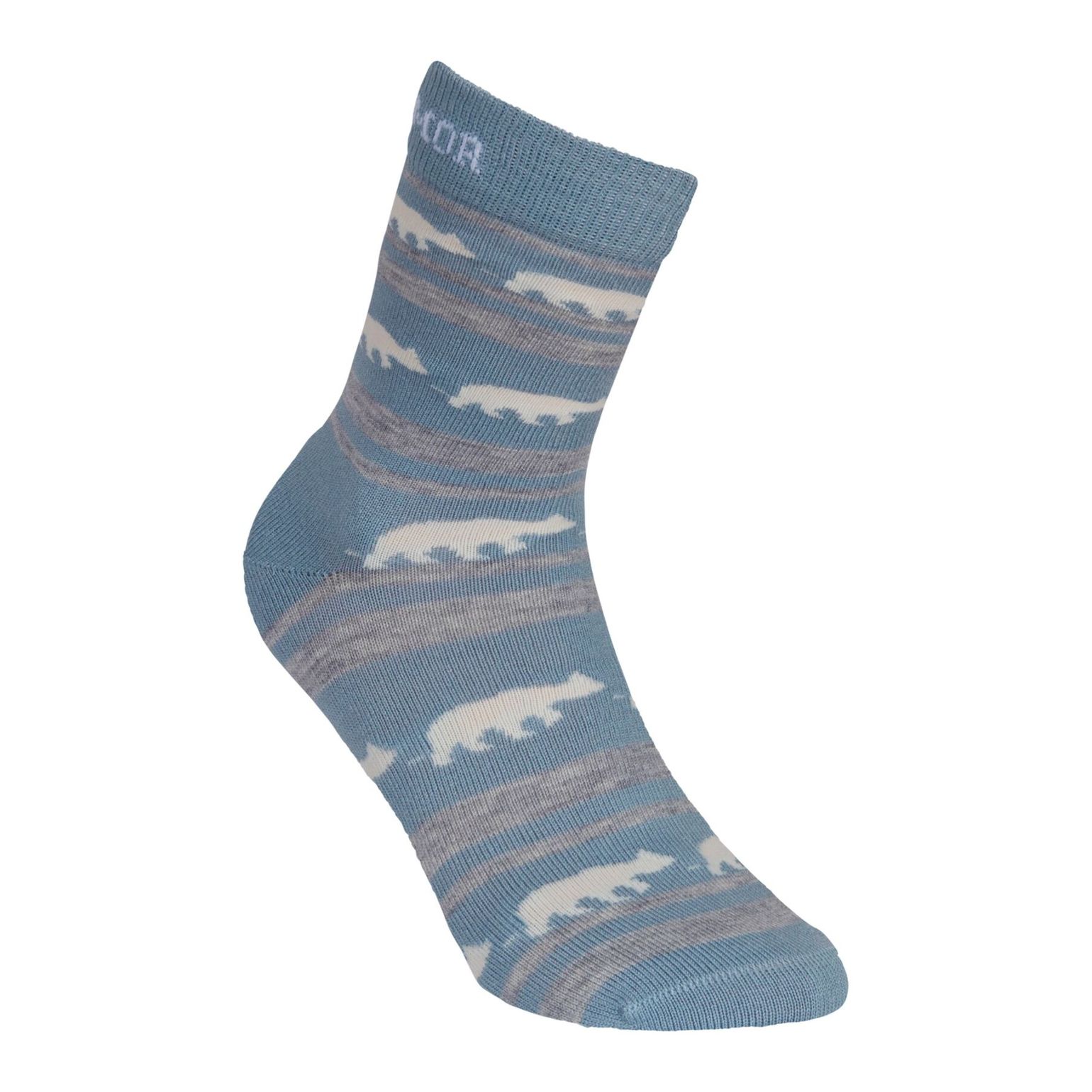 Gridarmor Striped Bear Merino Socks Blue Shadow
