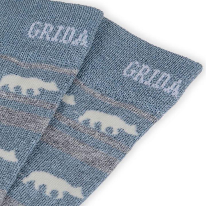 Gridarmor Striped Bear Merino Socks Blue Shadow Gridarmor
