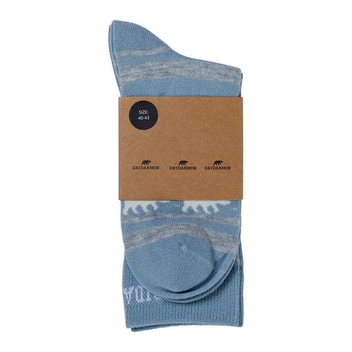 Gridarmor Striped Bear Merino Socks Blue Shadow Gridarmor