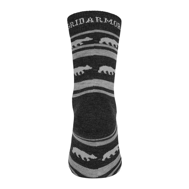 Gridarmor Striped Bear Merino Socks Dark Grey Melange Gridarmor