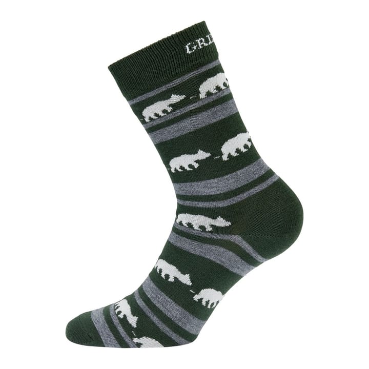 Gridarmor Striped Bear Merino Socks Green/Grey/White Gridarmor