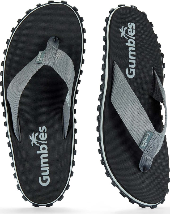 Gumbies Unisex Duckbill Flipflops Black/Grey Gumbies