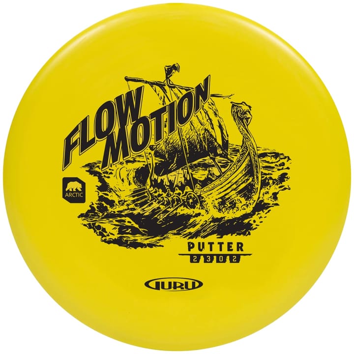 Guru Arctic Line Putter Flow Motion, 150-165g Yellow Guru Disc Golf
