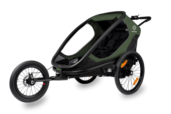 Hamax Outback (Incl. Bicycle Arm & Stroller Wheel) - Reclining Green/Black Hamax