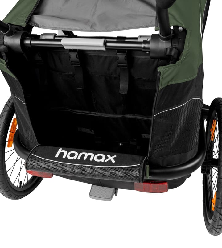 Hamax Outback (Incl. Bicycle Arm & Stroller Wheel) - Reclining Green/Black Hamax