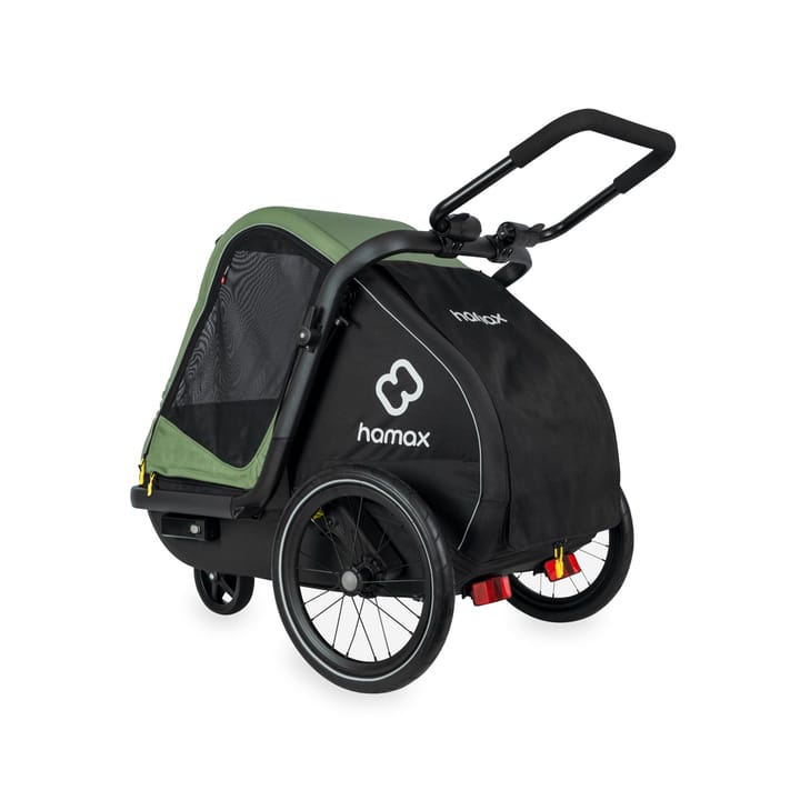 Hamax Pluto(Incl. Bicycle Arm - Stroller Wheel)Size M Green/Black Hamax