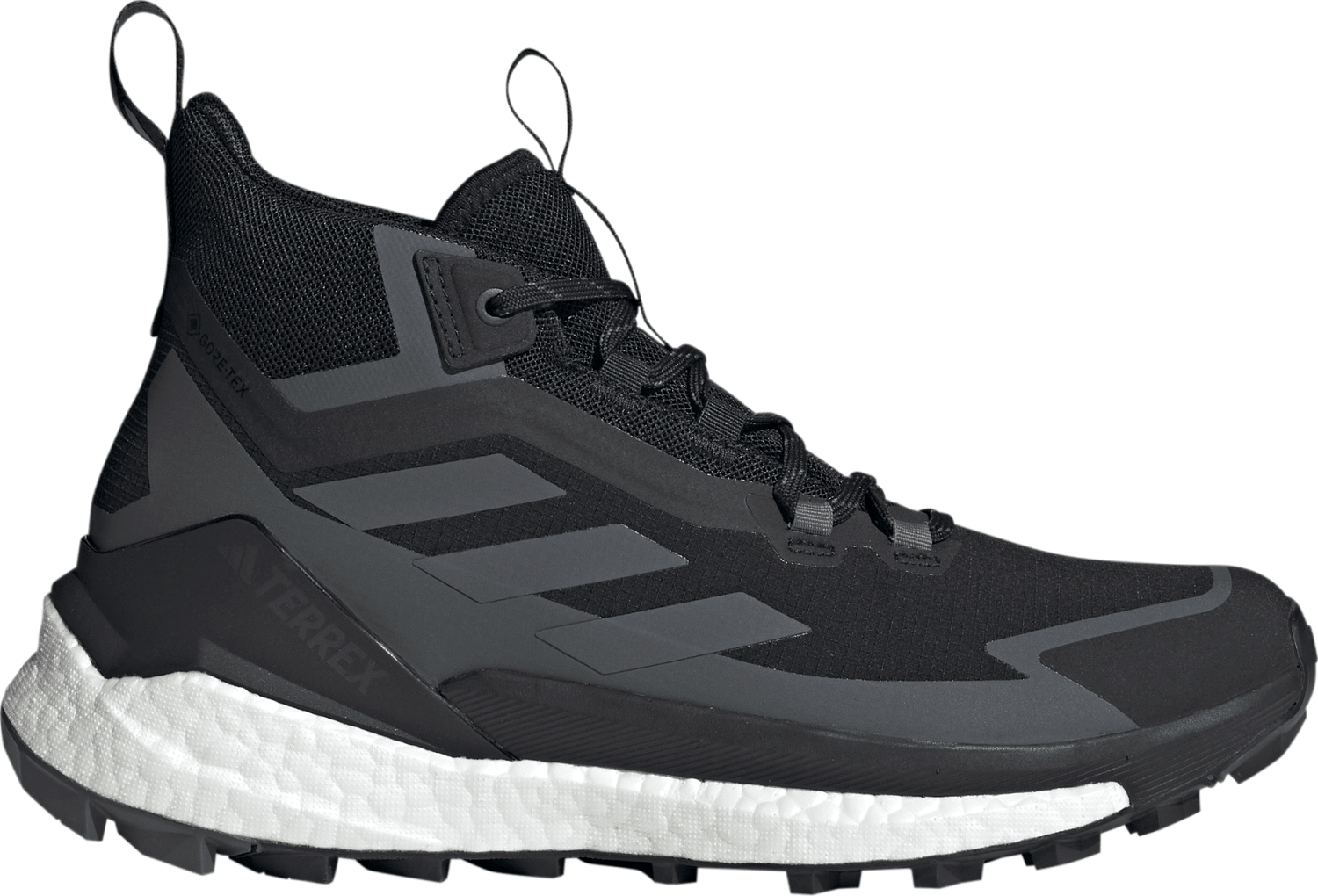 Adidas Men's Terrex Free Hiker GORE-TEX Hiking Shoes 2.0 Core Black/White/Grey Three
