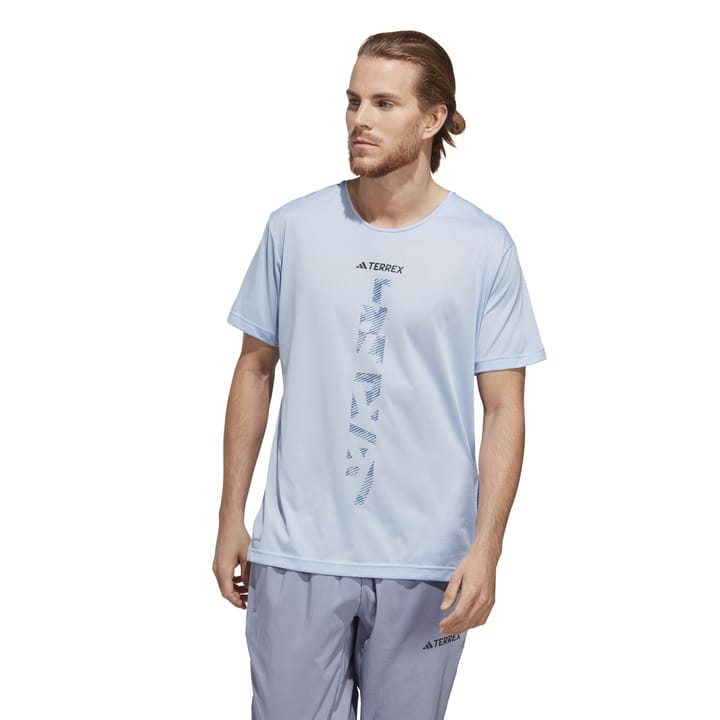 Men's TERREX Agravic Trail Running Tee BLUDAW/BLUDAW Adidas