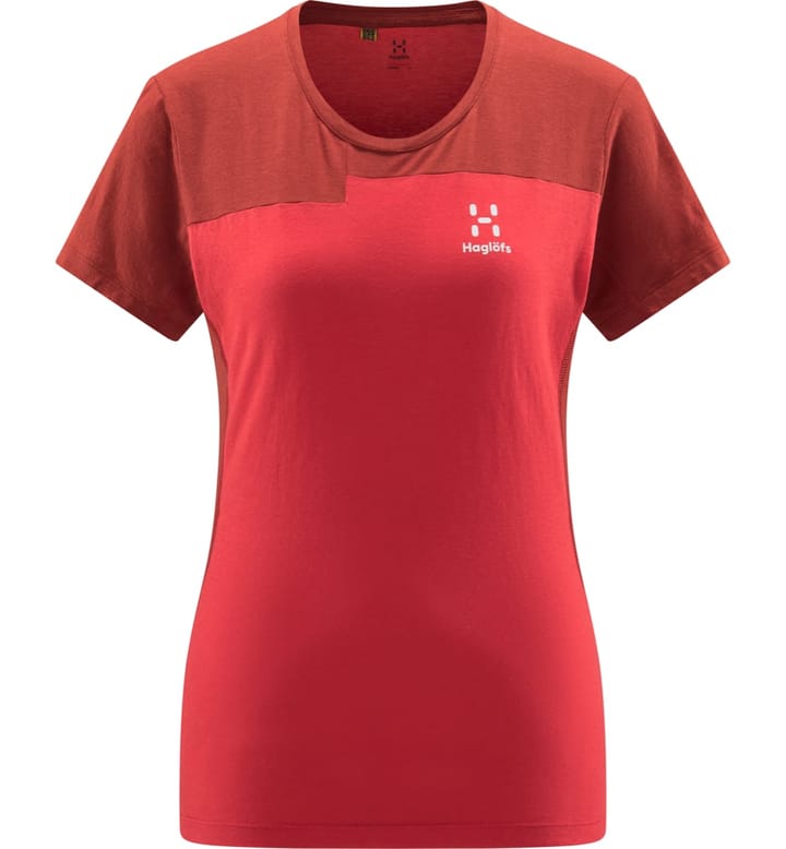 Haglöfs Roc Grip Tee Women Poppy red/Corrosion Haglöfs