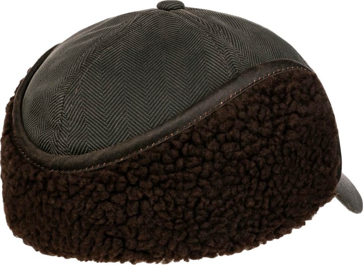 Stetson Herringbone Cap with Ear Flaps Mud-Black Stetson