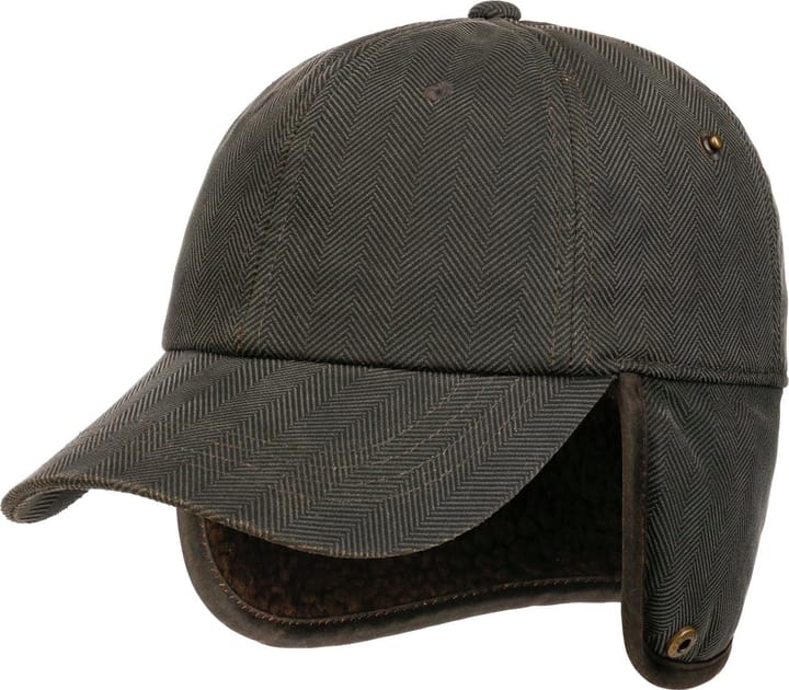 Stetson Herringbone Cap with Ear Flaps Mud-Black Stetson