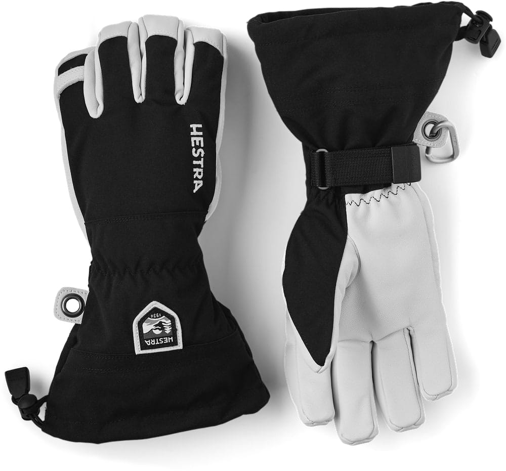 Hestra Army Leather Heli Ski - 5 Finger Svart