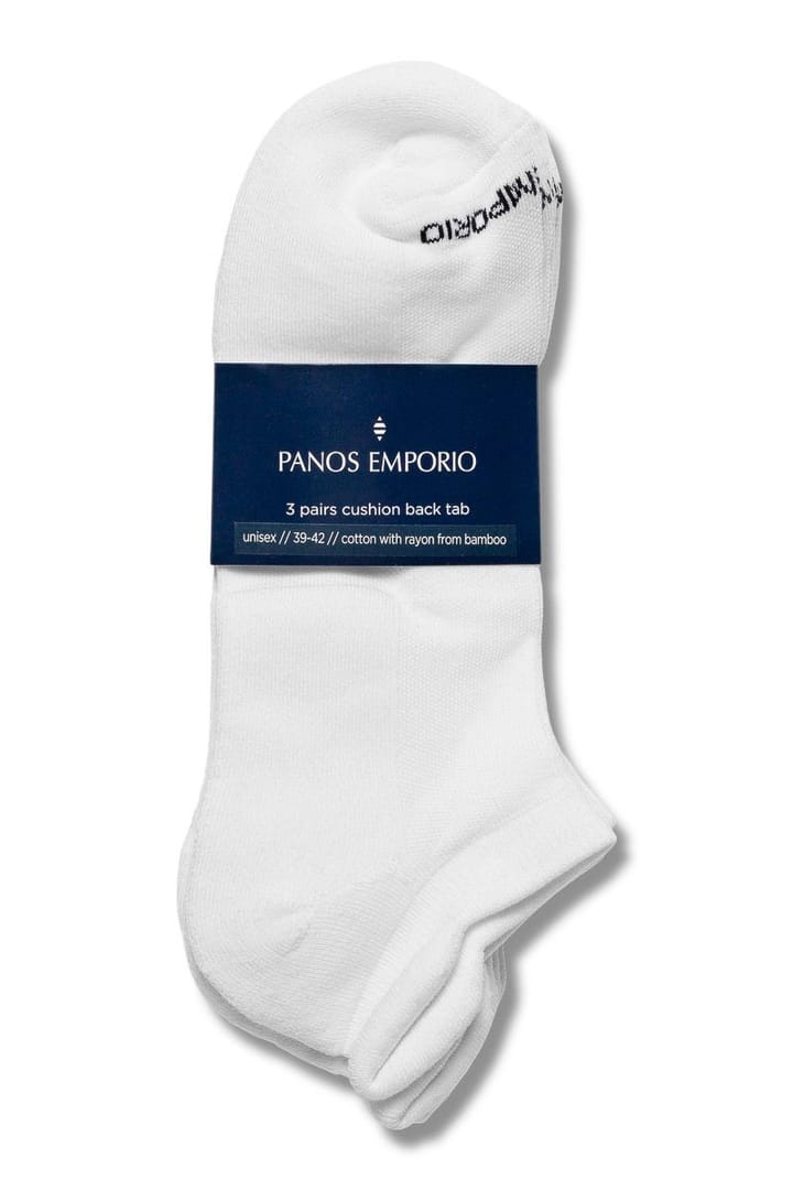Panos Emporio 3pk Tech Tab Sneaker -Cotton Bamboo White Panos Emporio