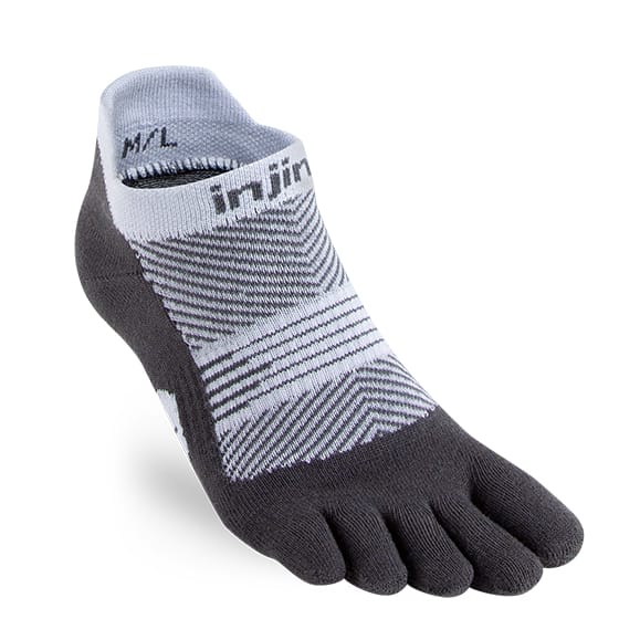 Injinji Sokk W Run Lightweight No-Show Gray Injinji