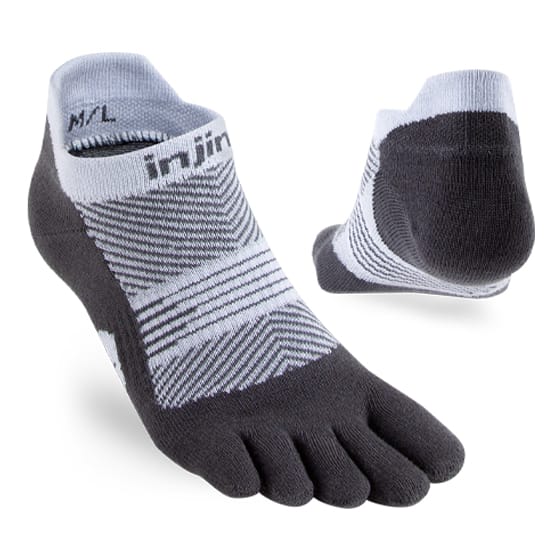 Injinji Sokk W Run Lightweight No-Show Gray Injinji