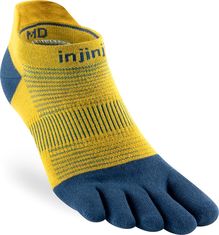 Injinji Men's Run Lightweight No-Show Royal Yellow Injinji