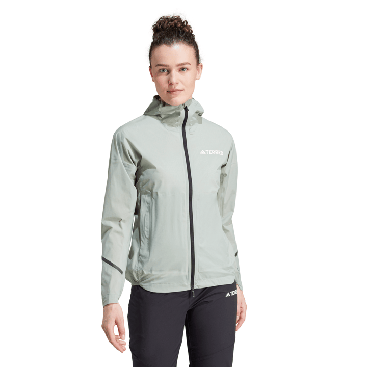 Adidas Women's Terrex Xperior 2.5L Light RAIN.RDY Jacket Silver Green Adidas