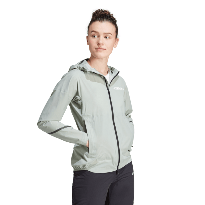 Adidas Women's Terrex Xperior 2.5L Light RAIN.RDY Jacket Silver Green Adidas