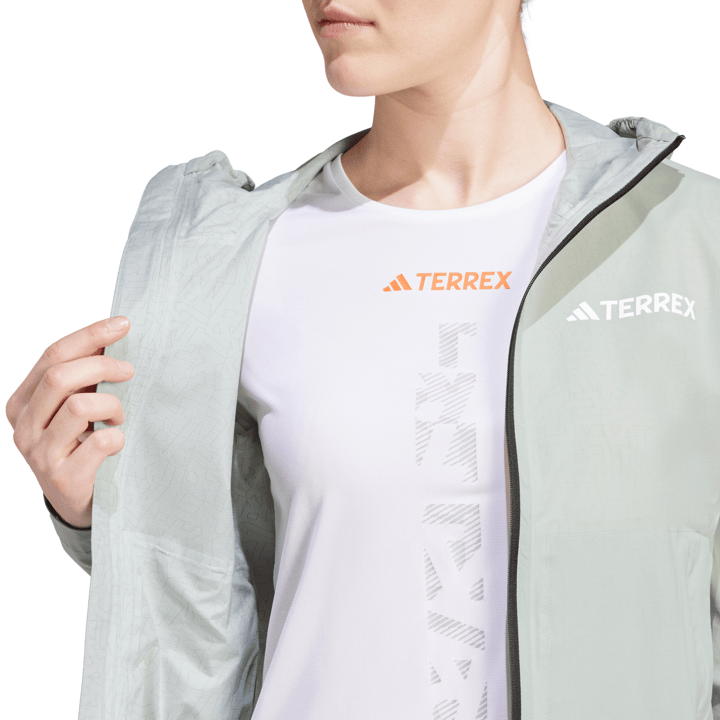 Adidas Women's Terrex Xperior 2.5L Light RAIN.RDY Jacket Silver Green Adidas