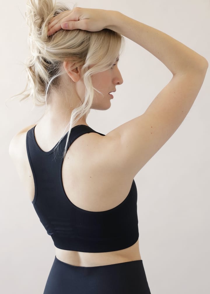 Stay In Place Rib Seamless Bra Black StayInPlace