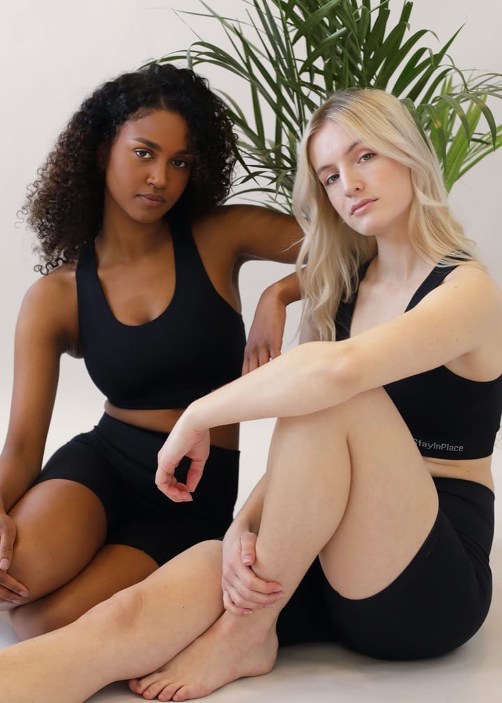 Stay In Place Rib Seamless Bra Black StayInPlace