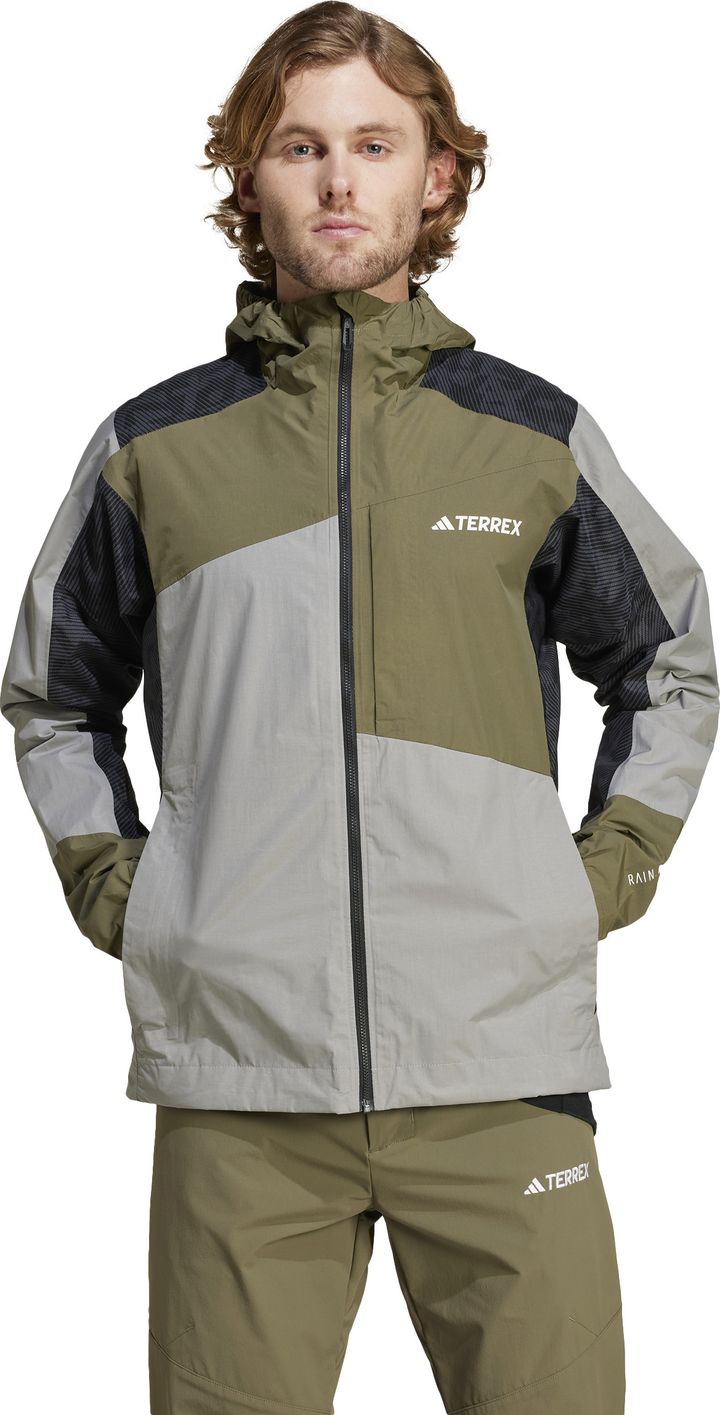 Adidas Men's Terrex Xperior Hybrid RAIN.DRY Jacka Charcoal Solid Grey/Olive Strata/Carbon Adidas