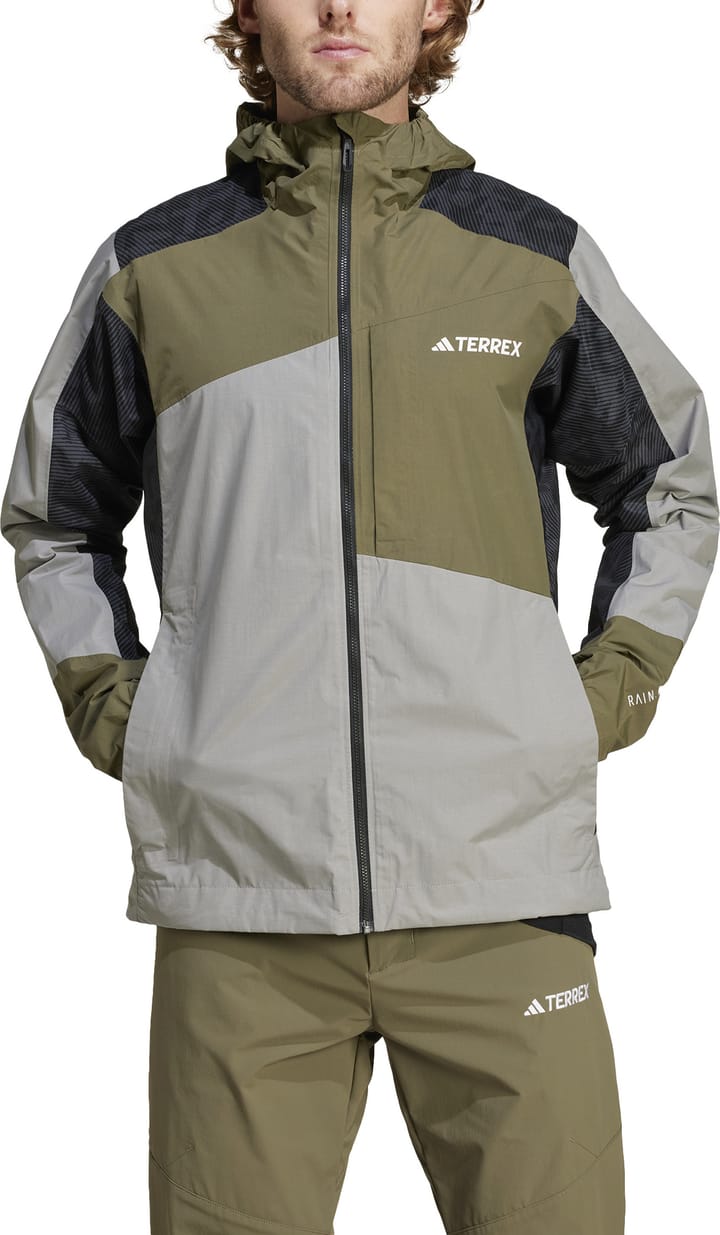 Adidas Men's Terrex Xperior Hybrid RAIN.DRY Jacka Charcoal Solid Grey/Olive Strata/Carbon Adidas Adidas Men's Terrex Xperior Hybrid RAIN.DRY Jacka Charcoal Solid Grey/Olive Strata/Carbon Adidas