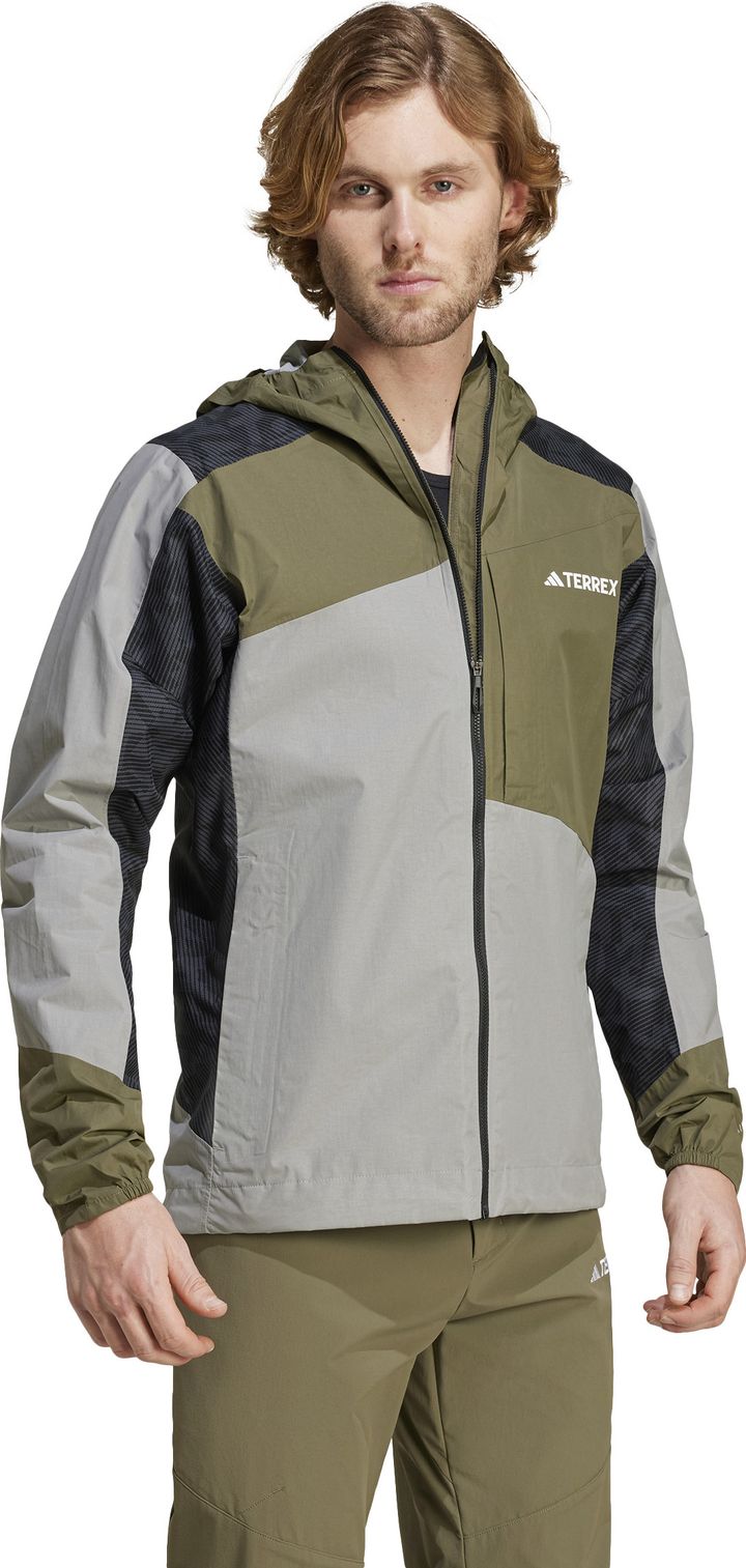 Adidas Men's Terrex Xperior Hybrid RAIN.DRY Jacka Charcoal Solid Grey/Olive Strata/Carbon Adidas