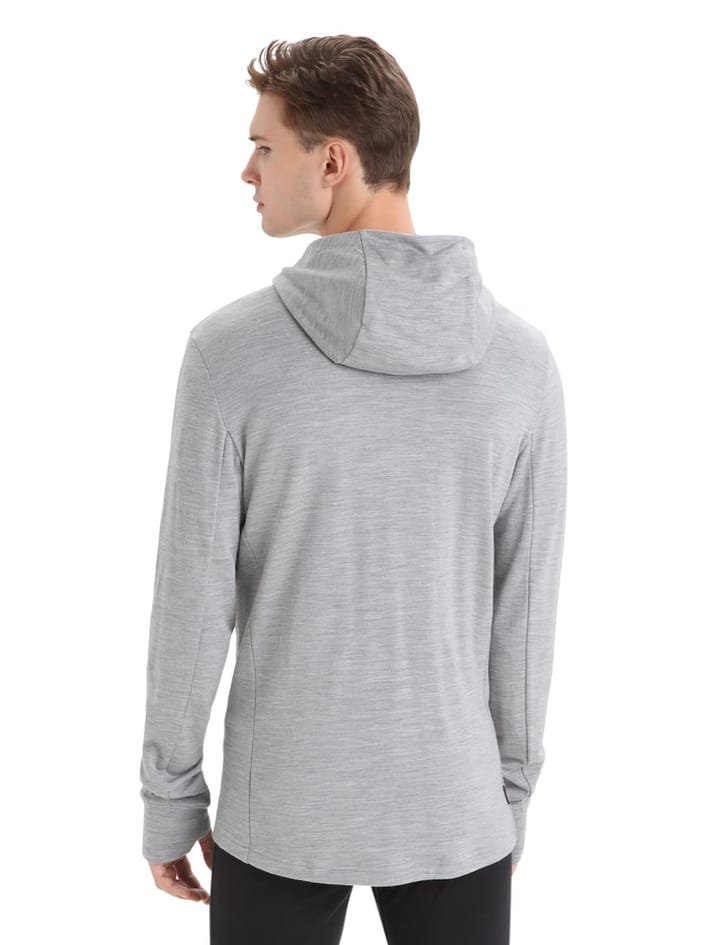 Icebreaker M Quantum III LS Zip Hoodie Metro Hthr/Black Icebreaker
