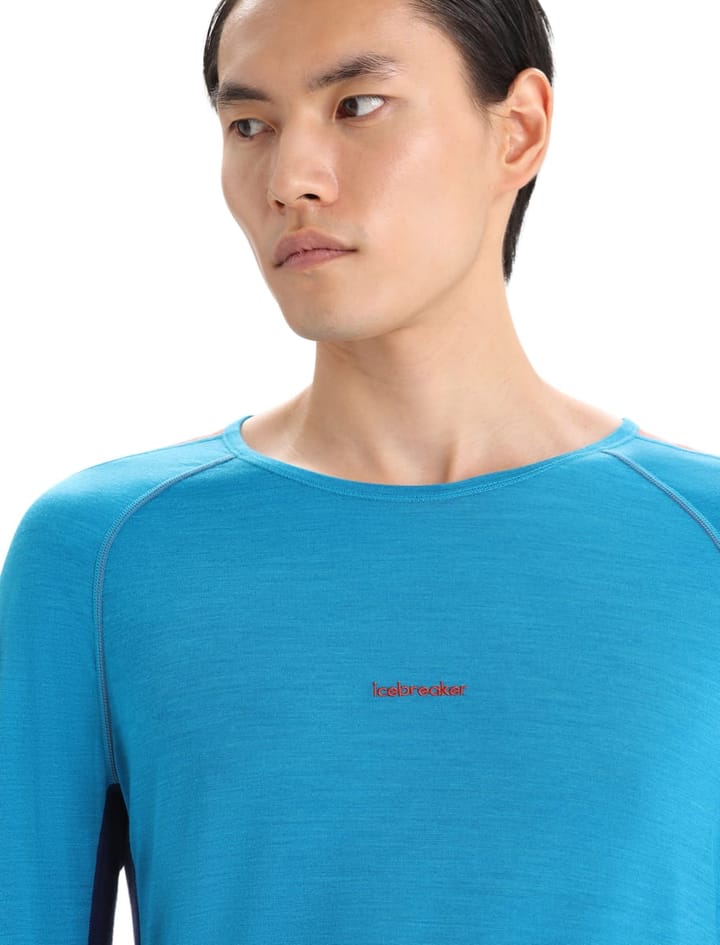 Icebreaker Men's 125 Zoneknit™ Long Sleeve Crewe Geo Blue/Royal Navy Icebreaker