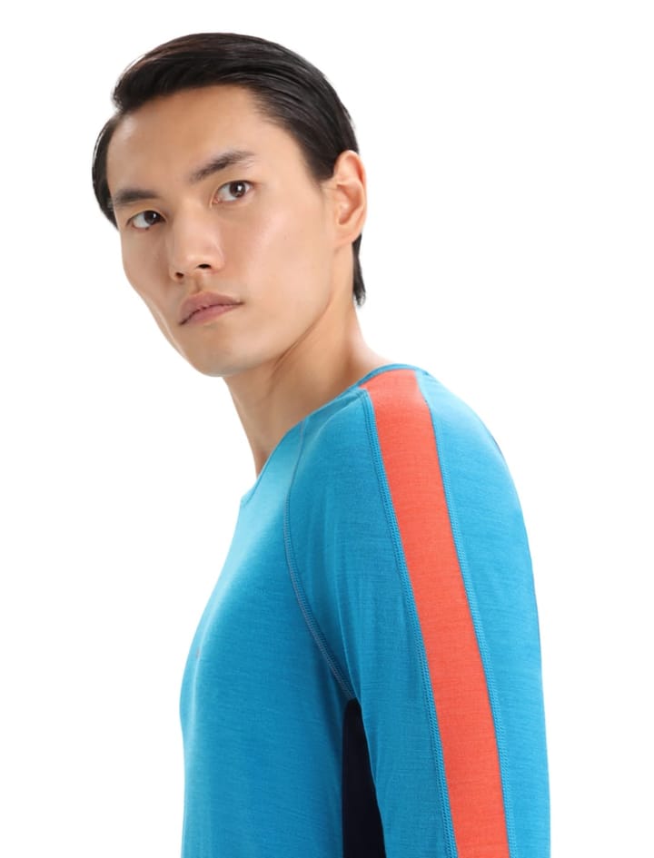 Icebreaker Men's 125 Zoneknit™ Long Sleeve Crewe Geo Blue/Royal Navy Icebreaker