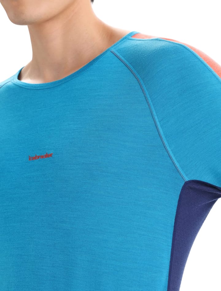Icebreaker Men's 125 Zoneknit™ Long Sleeve Crewe Geo Blue/Royal Navy Icebreaker